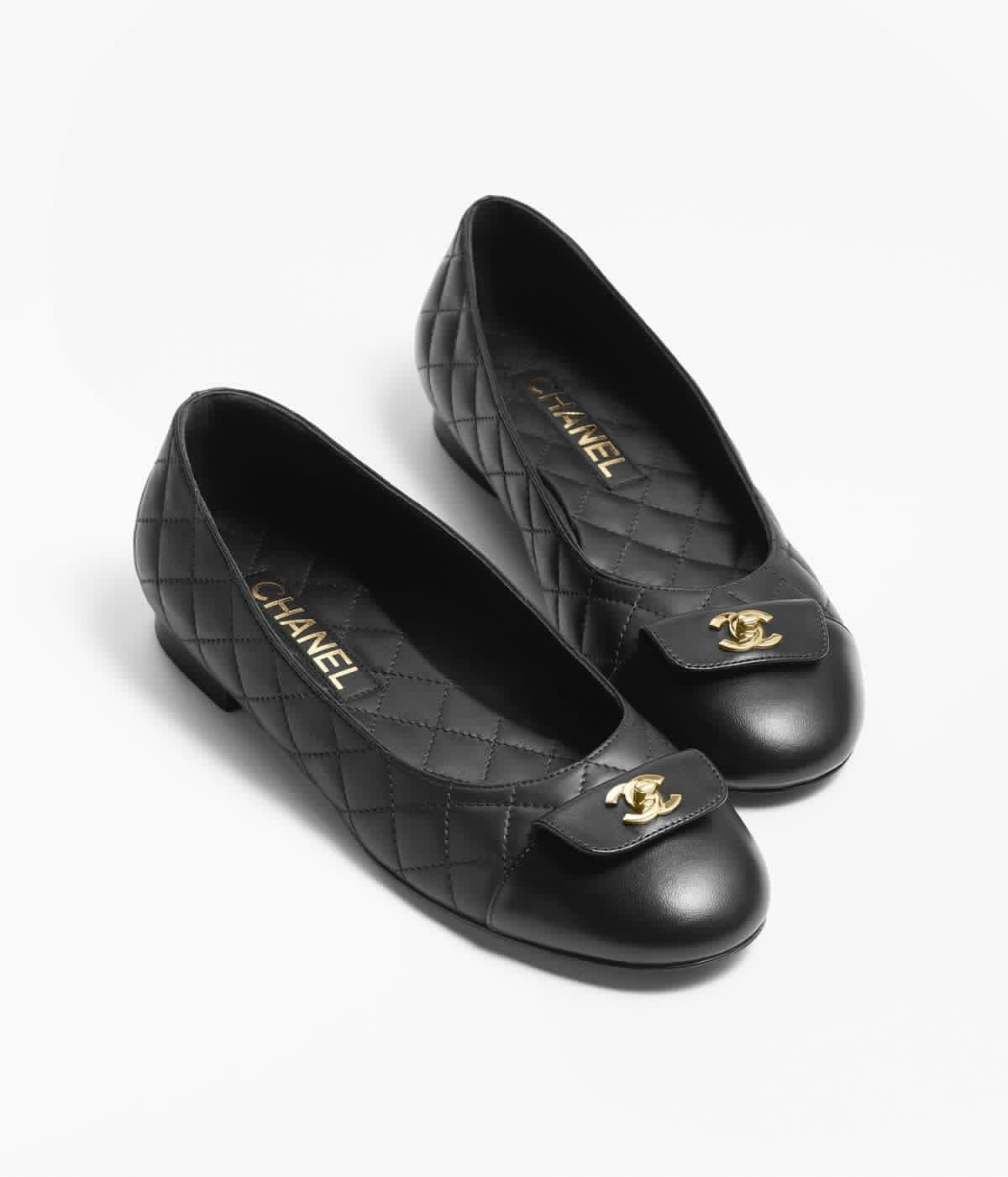 CHANEL Women’s Ballet Flats – Black Luxury Shoes