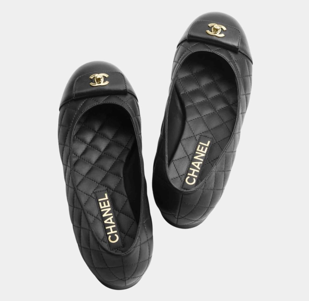 CHANEL Women’s Ballet Flats – Black Luxury Shoes