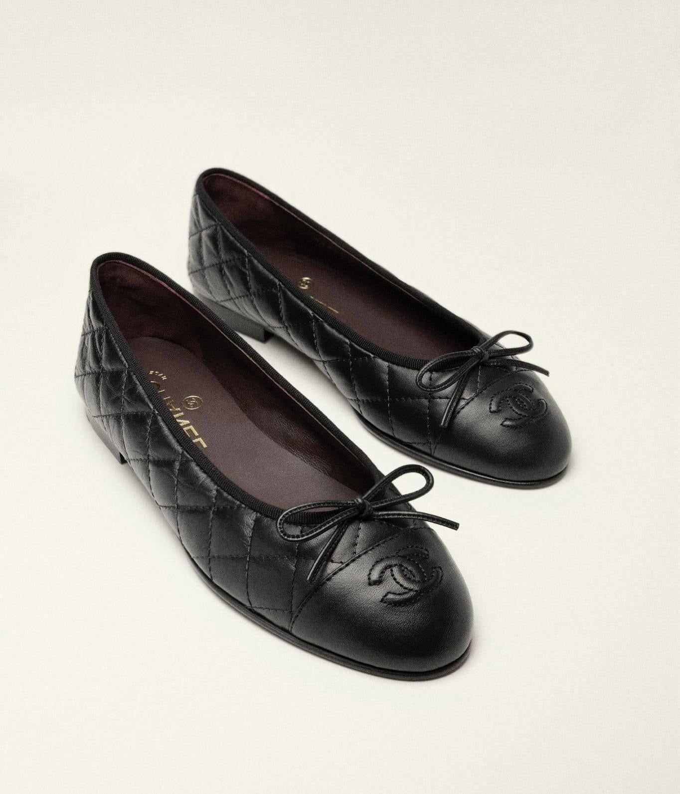 CHANEL Women’s Ballet Flats – Black Luxury Shoes