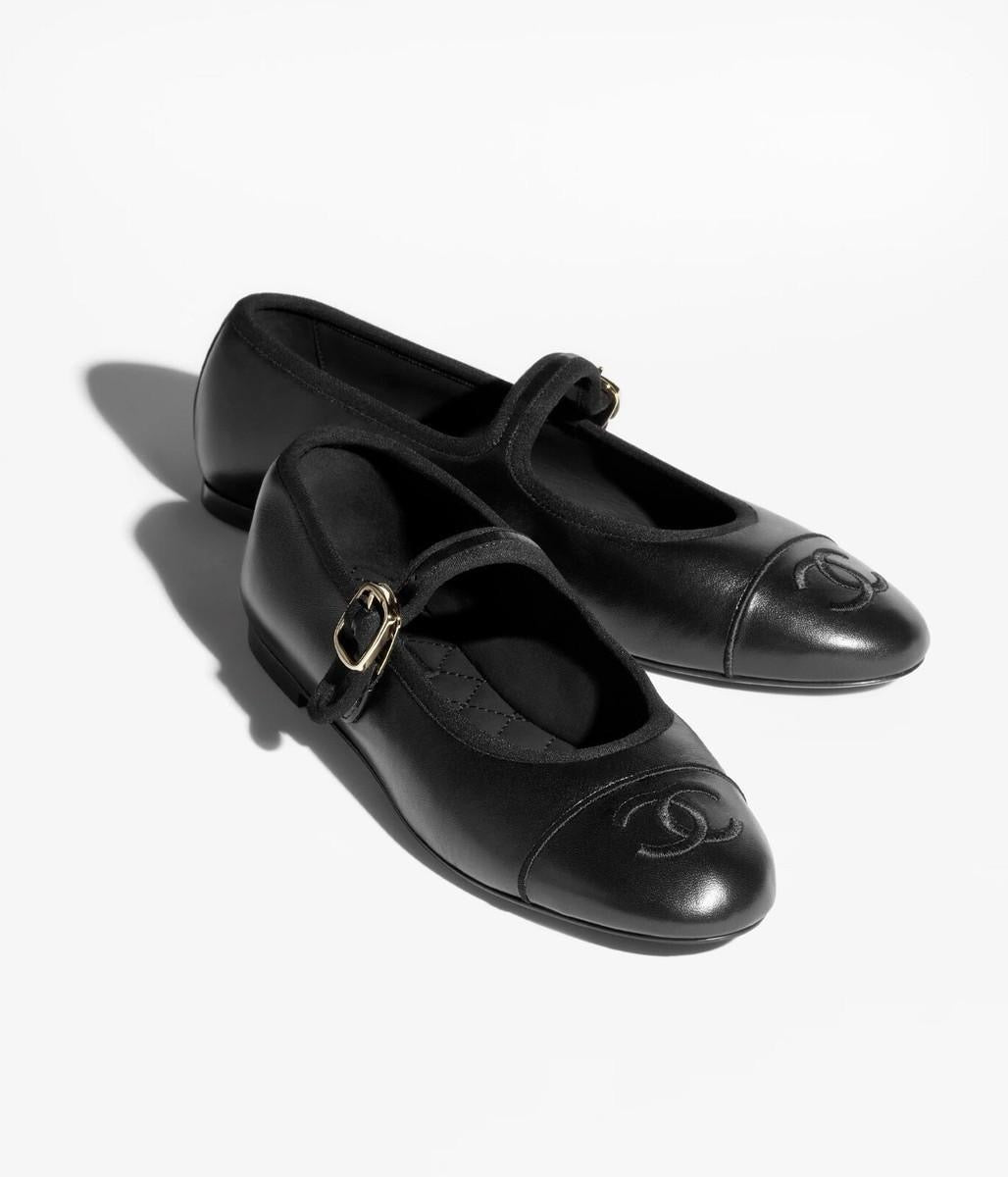 CHANEL Women’s Jane Flats – Black Luxury Shoes