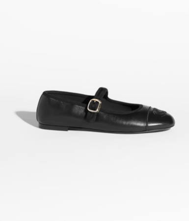 CHANEL Women’s Jane Flats – Black Luxury Shoes
