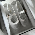 CHANEL Women’s Jane Flats – White Luxury Shoes