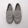 CHANEL Women’s Mocassins – Gray Luxury Loafers