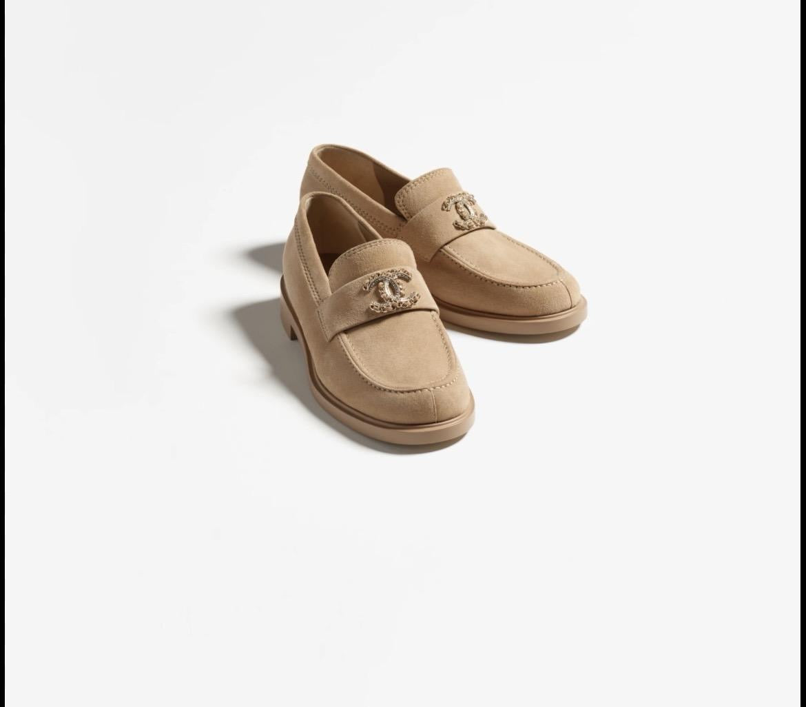 CHANEL Women’s Mocassins – Beige Luxury Loafers