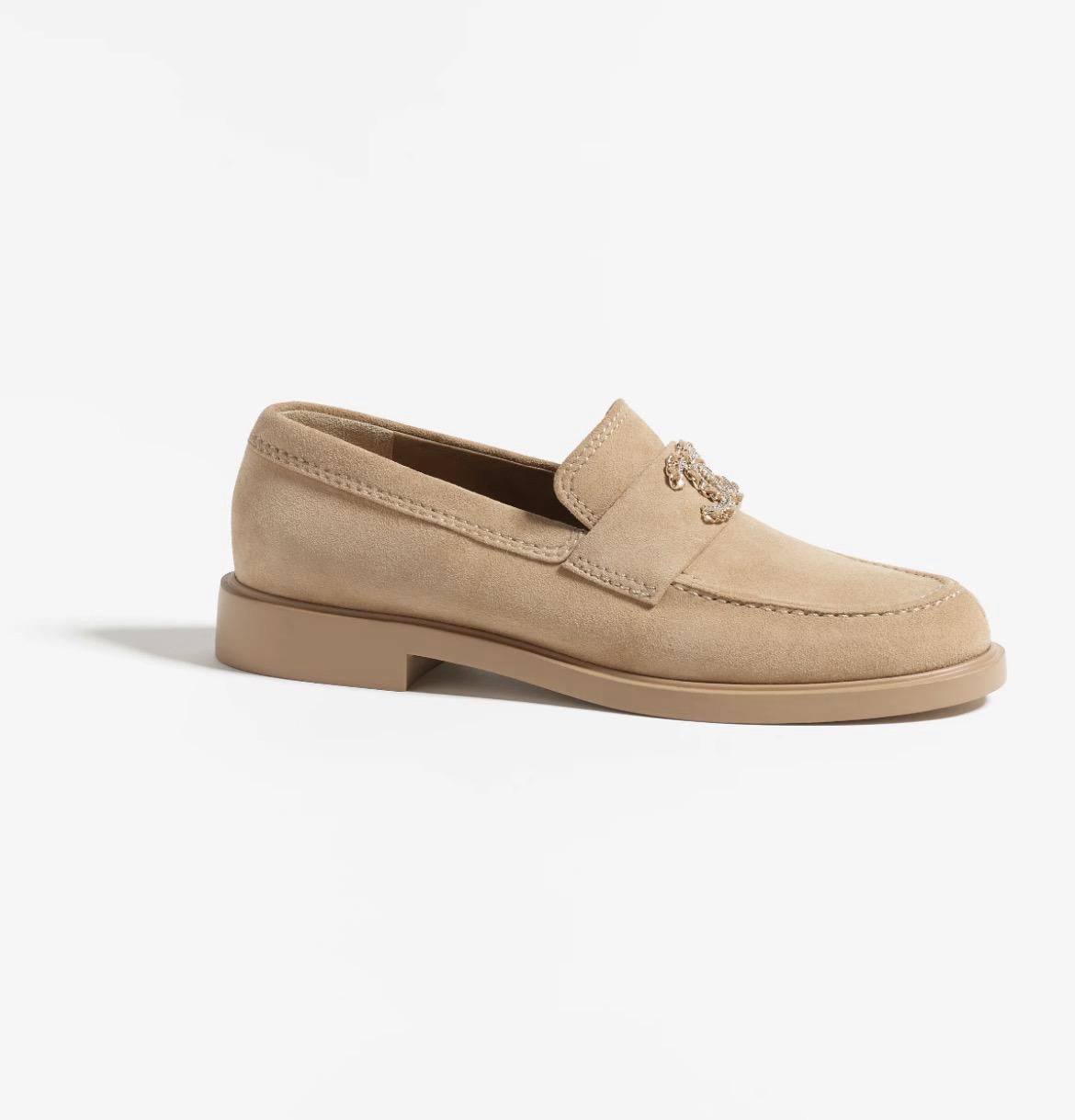 CHANEL Women’s Mocassins – Beige Luxury Loafers