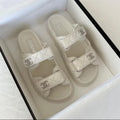 CHANEL Women’s Mules Sandals – White Luxury Sandals