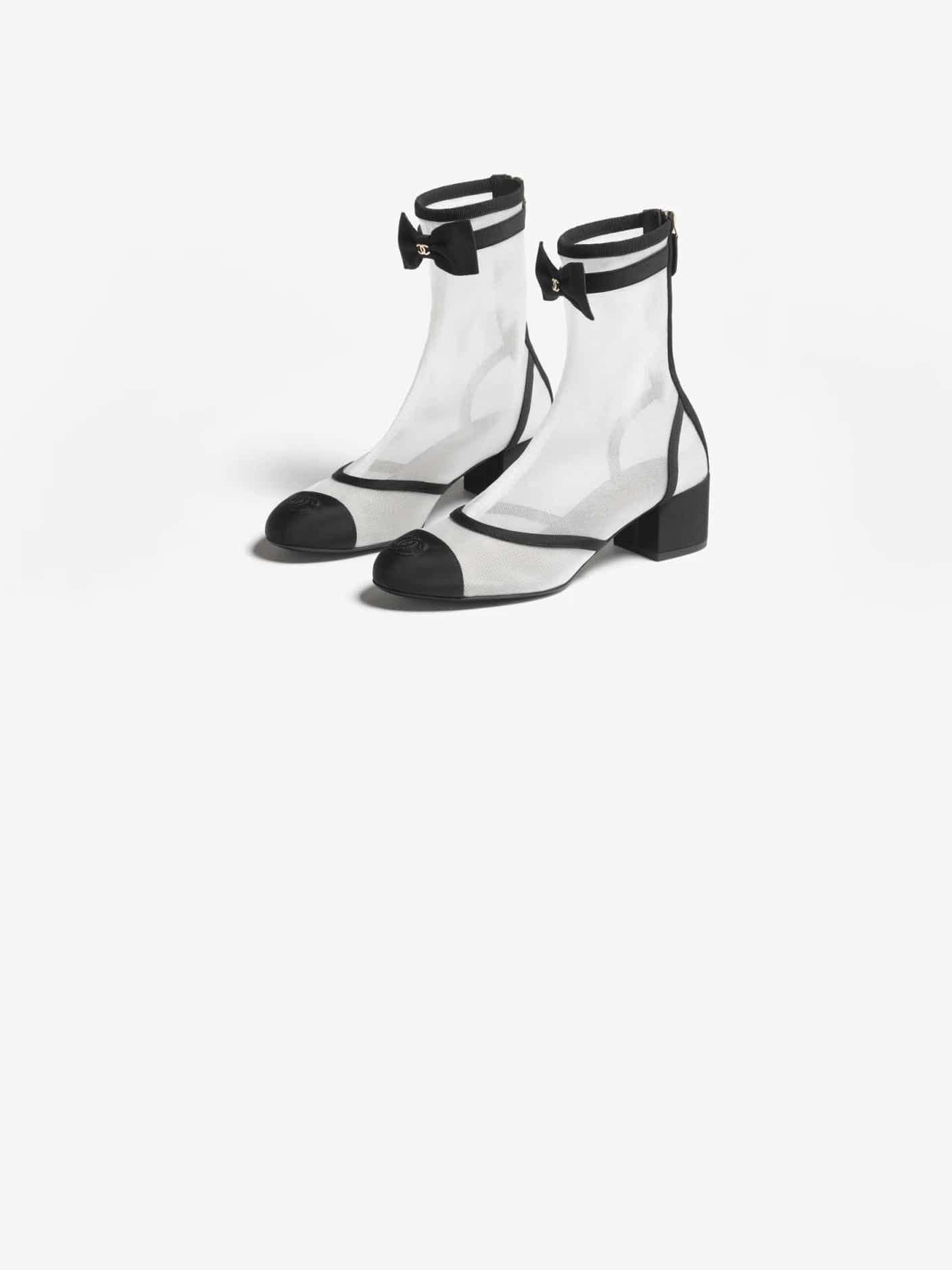 CHANEL Women’s Short Boots – Black & White Luxury Boots