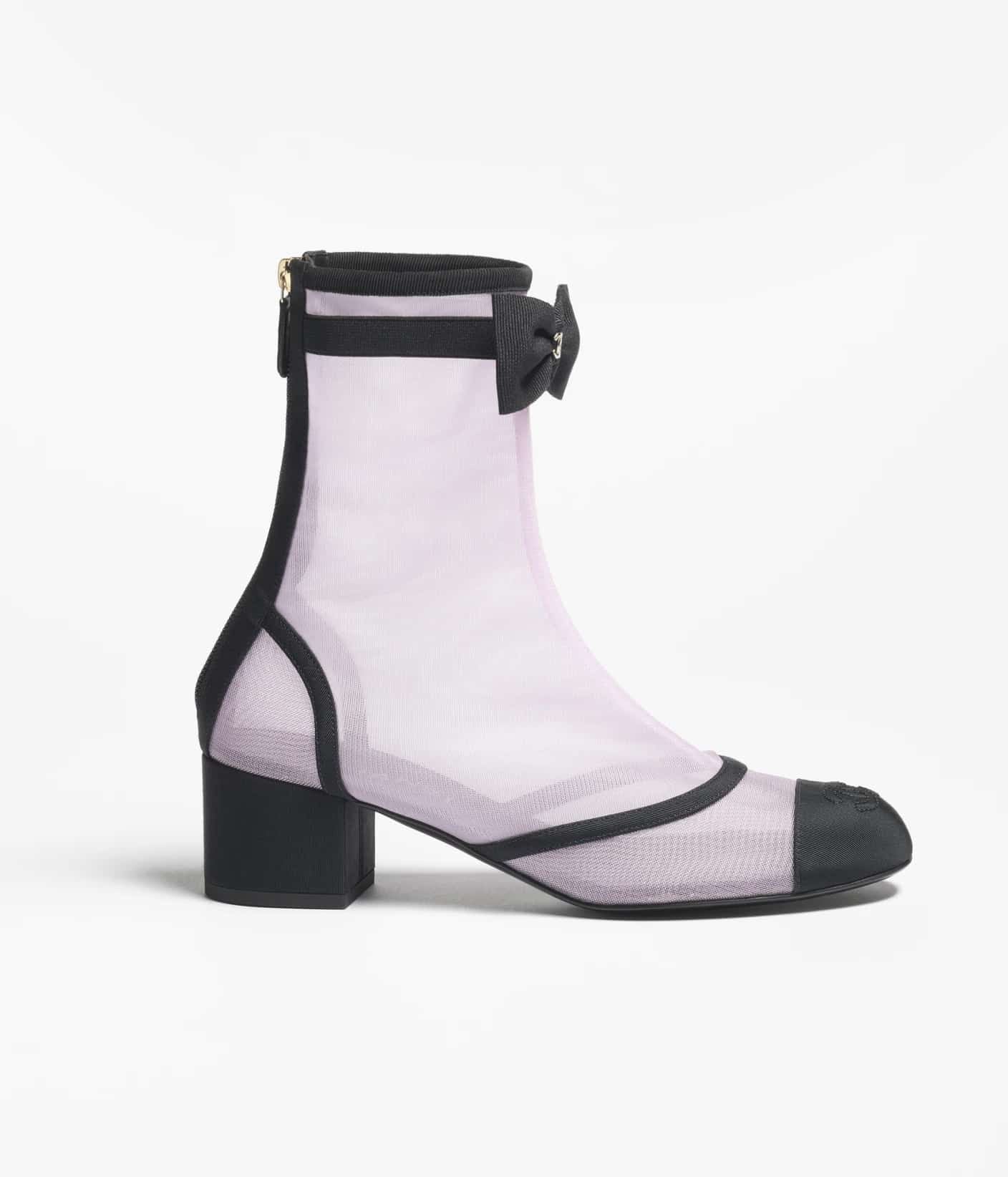 CHANEL Women’s Short Boots – Black & Pink Luxury Boots