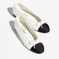 CHANEL Women’s Ballet Flats – Black & White Luxury Shoes