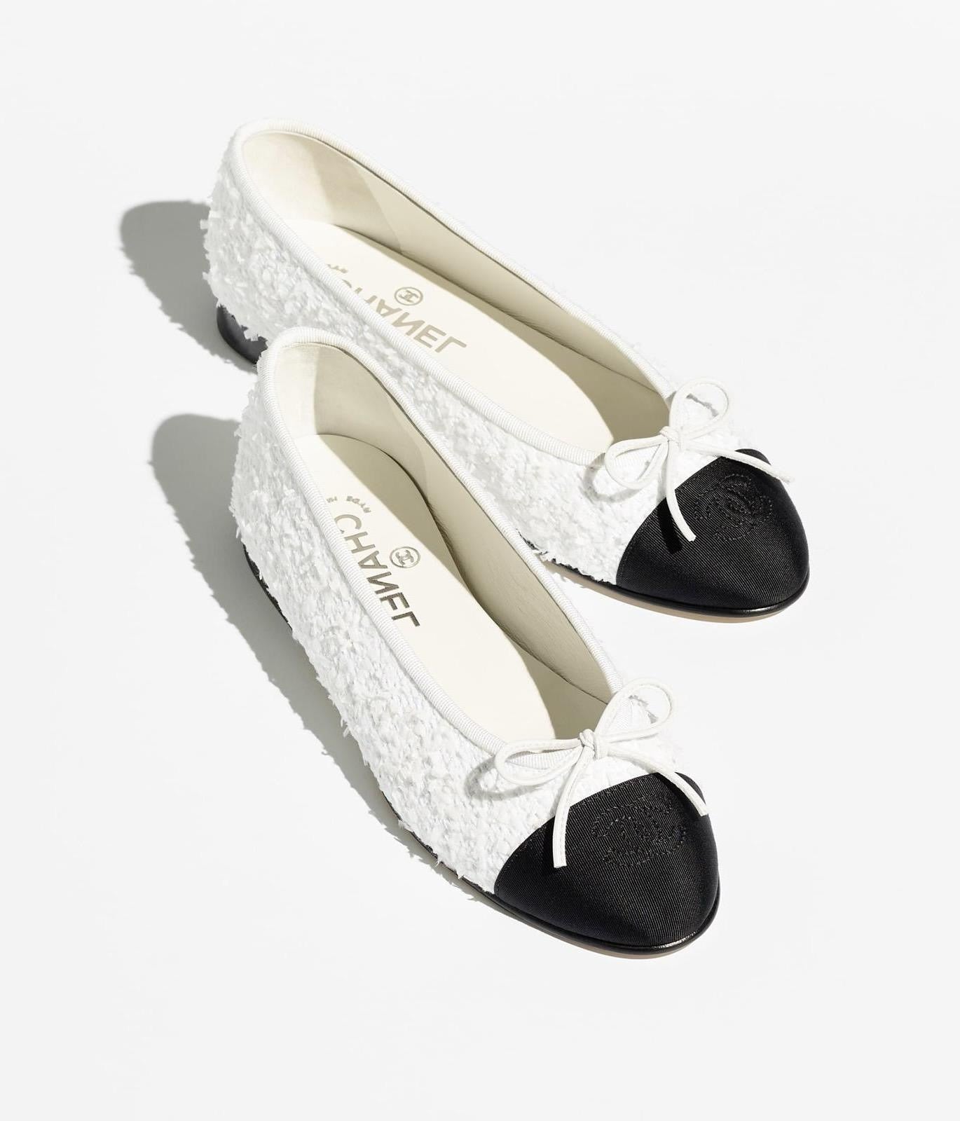 CHANEL Women’s Ballet Flats – Black & White Luxury Shoes