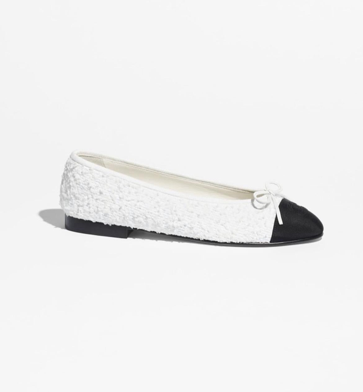 CHANEL Women’s Ballet Flats – Black & White Luxury Shoes