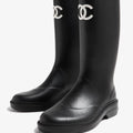 CHANEL Women’s Rain Boots – Black Luxury Boots