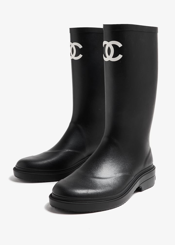 CHANEL Women’s Rain Boots – Black Luxury Boots