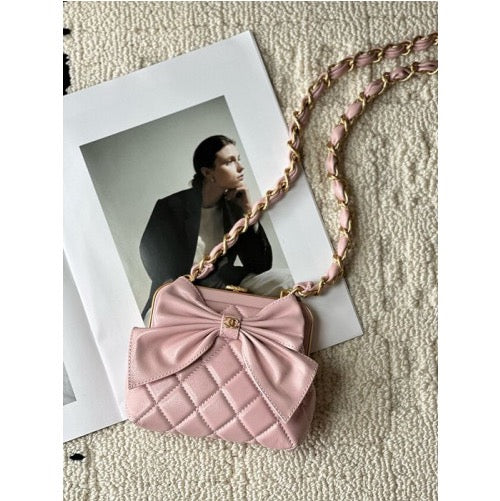 Chanel Pink Bow Clutch – Women
