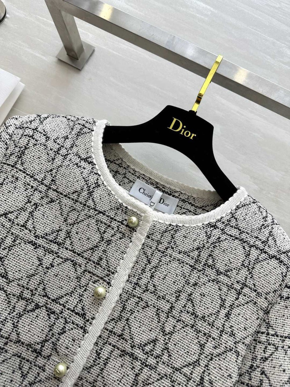 Dior Women’s Macrocannage Cropped Jacket – White