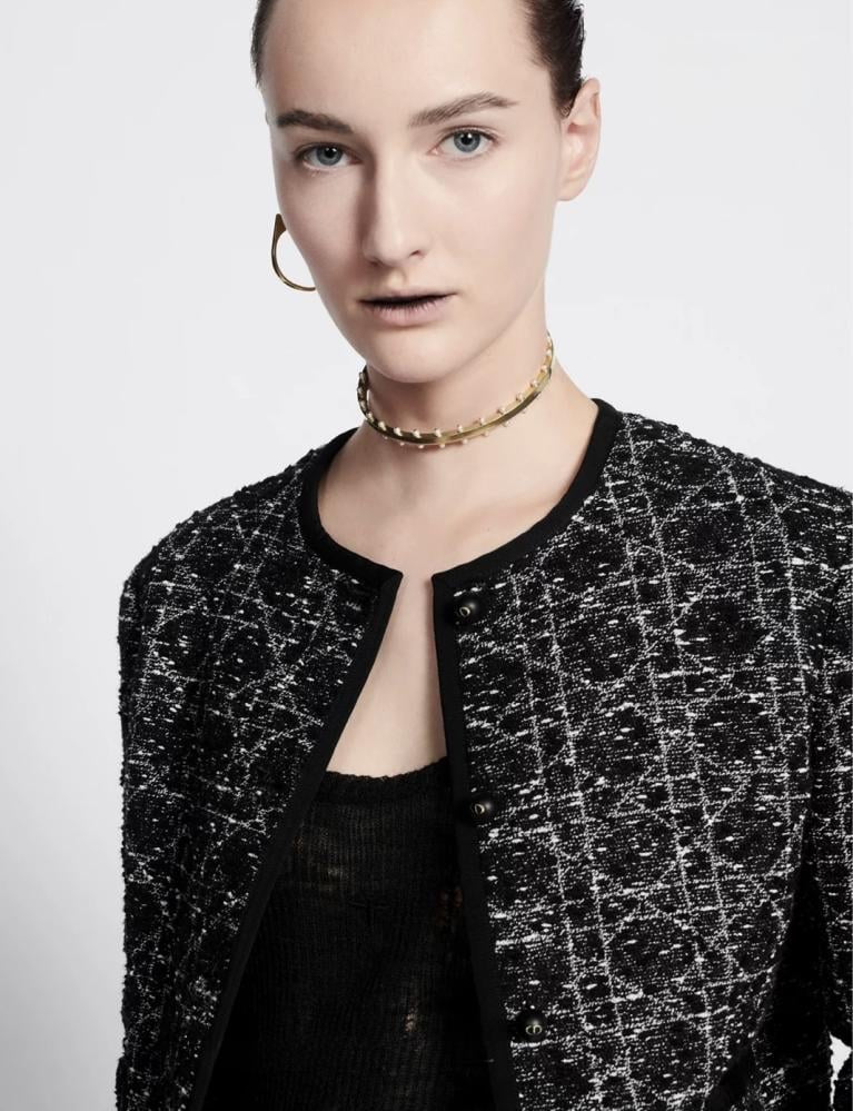 Dior Women’s Macrocannage Cropped Jacket – Black