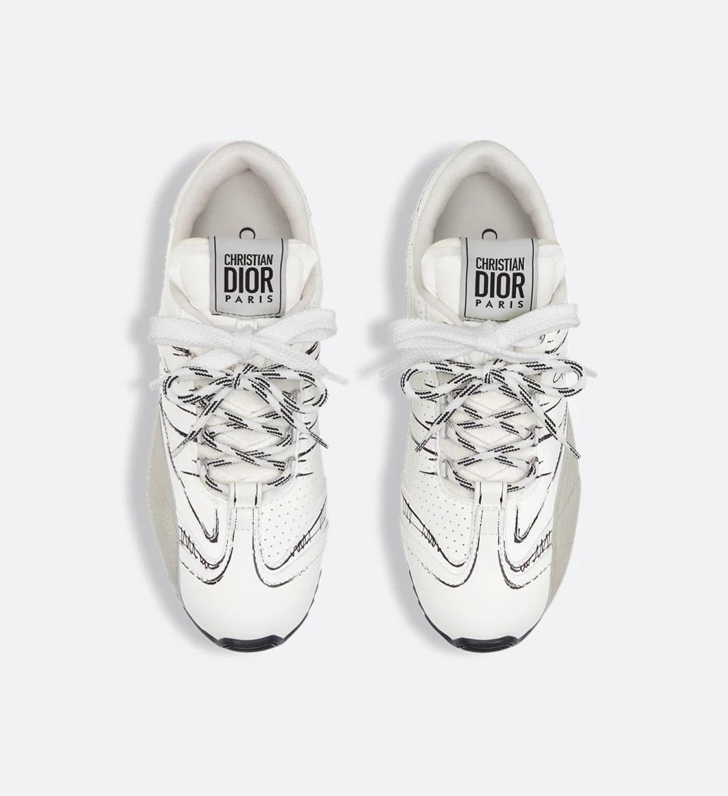 Dior Sketch Sneakers – White Nylon