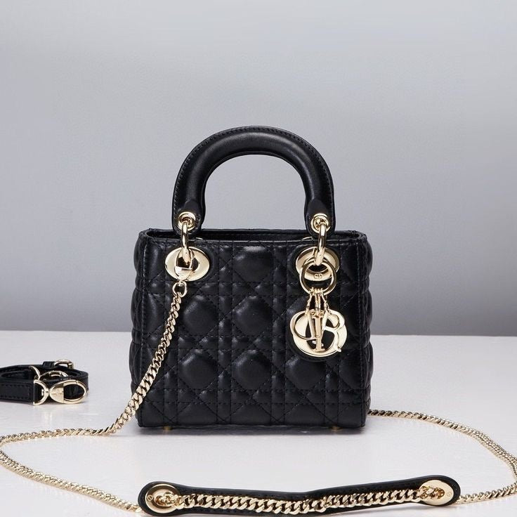 Dior Mini Black Bag with Gold Hardware – Women
