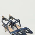 FENDI Women’s Slingback Pumps – Blue Multicolor Luxury