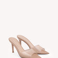 GIANVITO ROSSI Women’s Plexi Elle Peep Heels – 8.5cm Apricot Pumps