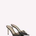 GIANVITO ROSSI Women’s Plexi Elle Peep Heels – 8.5cm Black Pumps