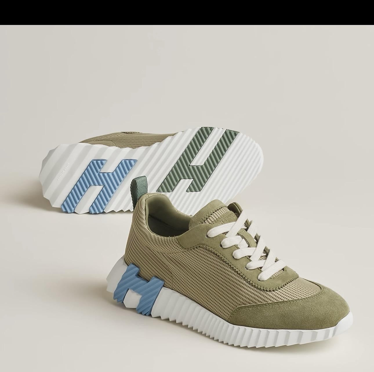 HERMES Women’s Bouncing Sneakers – Light Green | Casual & Daily Wear Shoes