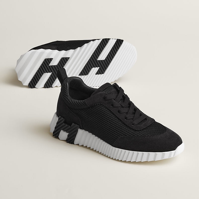 HERMES Men’s Bouncing Sneakers – Black & White | Casual & Daily Wear Shoes