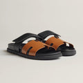 HERMES Chypre Sandals – Black & Brown | Unisex Casual & Comfort Sandals