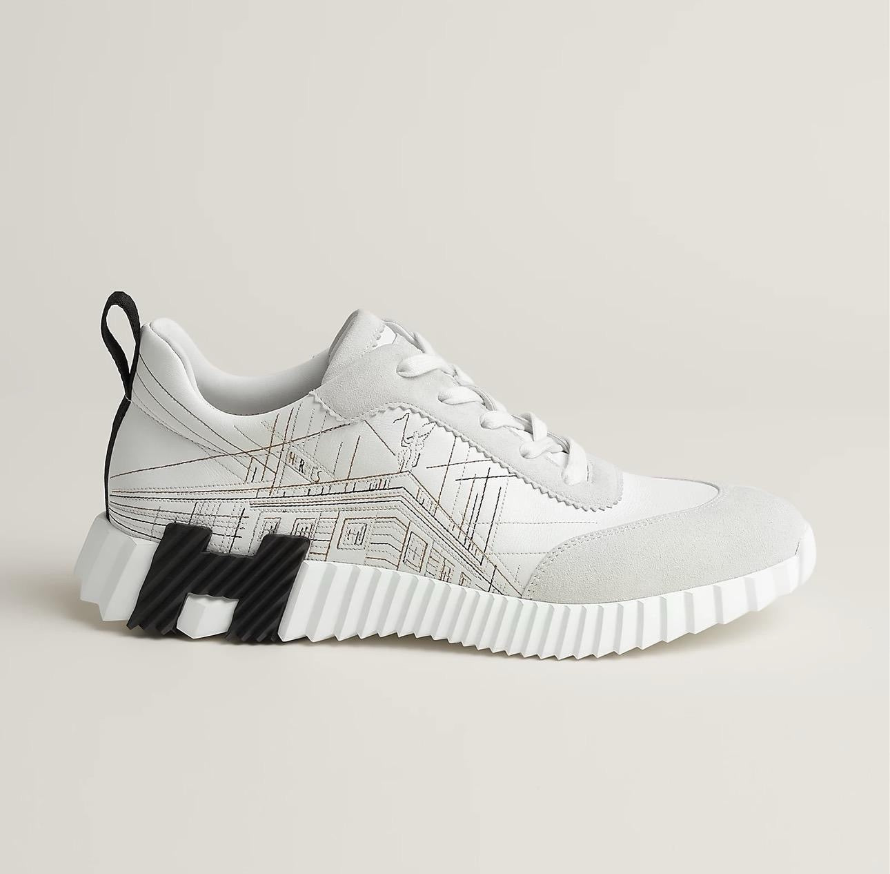 HERMES Bouncing Sneakers – White Designer | Unisex Casual Shoes