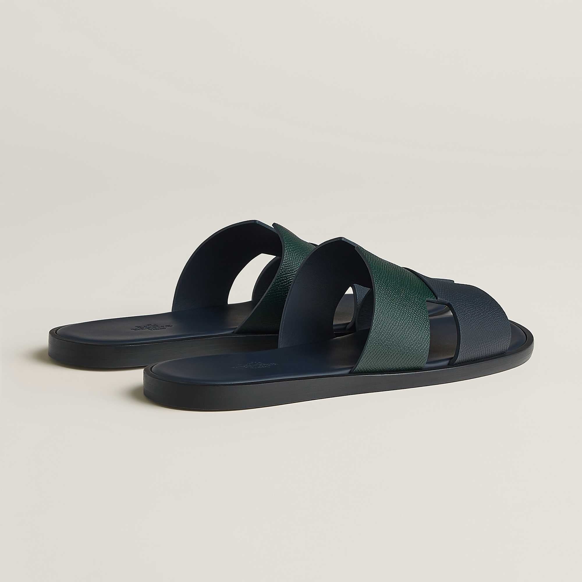 HERMES Men’s Izmir Sandals – Blue & Green Pattern | Casual & Comfort Sandals