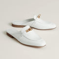 HERMES Women’s Oz Mule – White | Elegant Slip-On Shoes