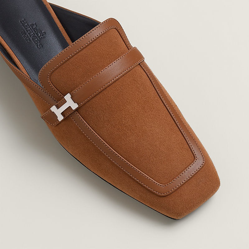 HERMES Women’s Groupie Mule – Brown | Elegant Slip-On Shoes
