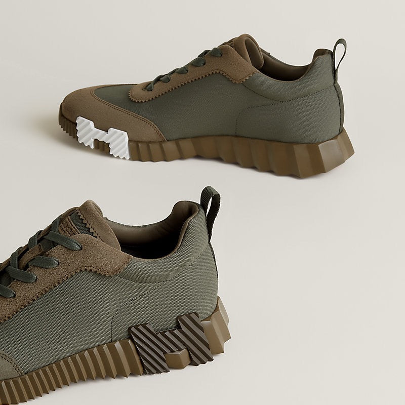 HERMES Men’s Bouncing Sneakers – Army Green | Casual & Daily Wear Shoes