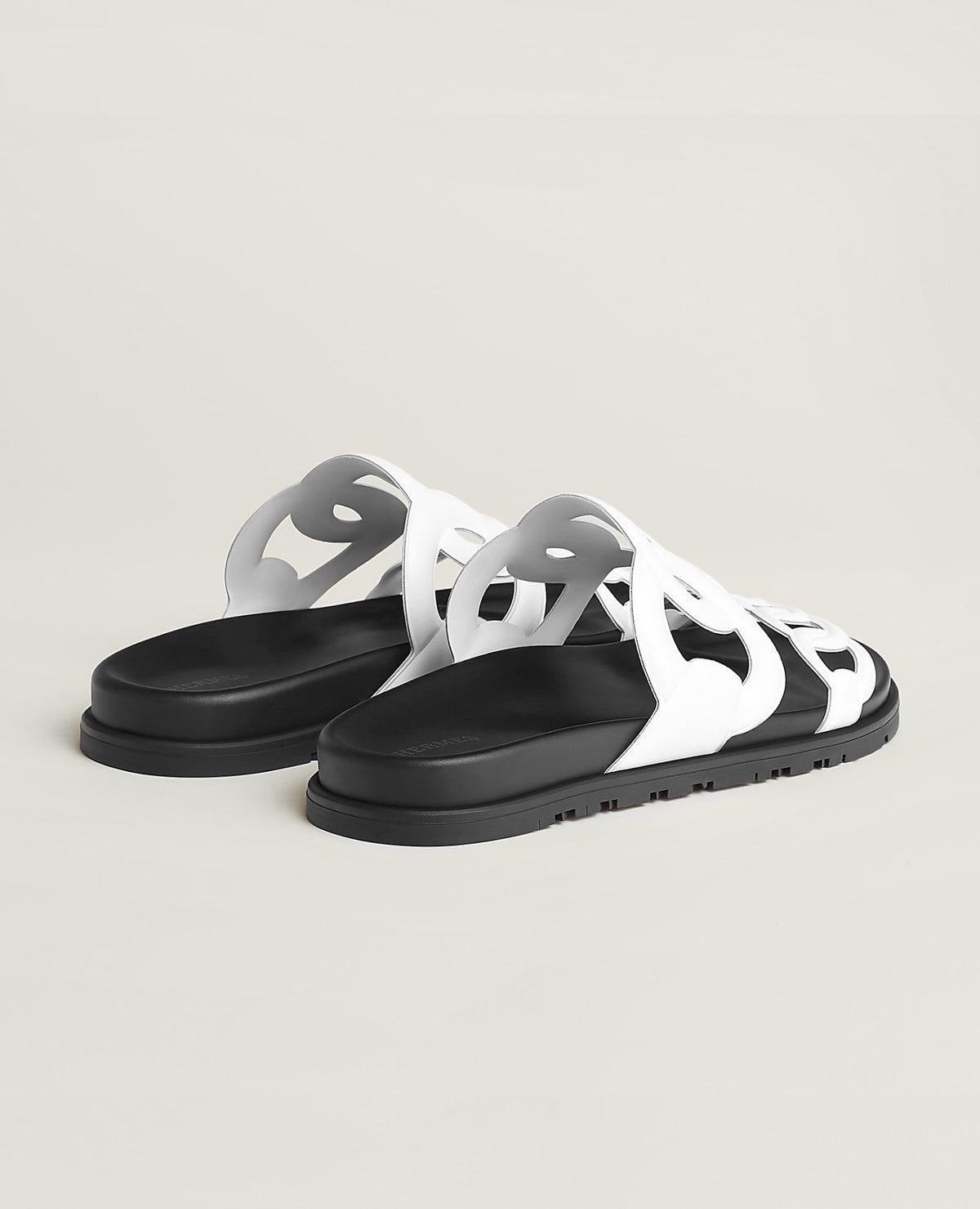 HERMES Women’s Extra Sandal – White & Black | Casual & Comfort Sandals