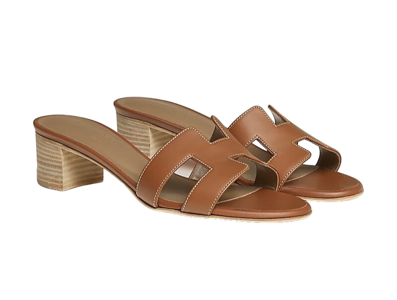 HERMES Women’s Oran Heels – Brown | Elegant Heeled Sandals