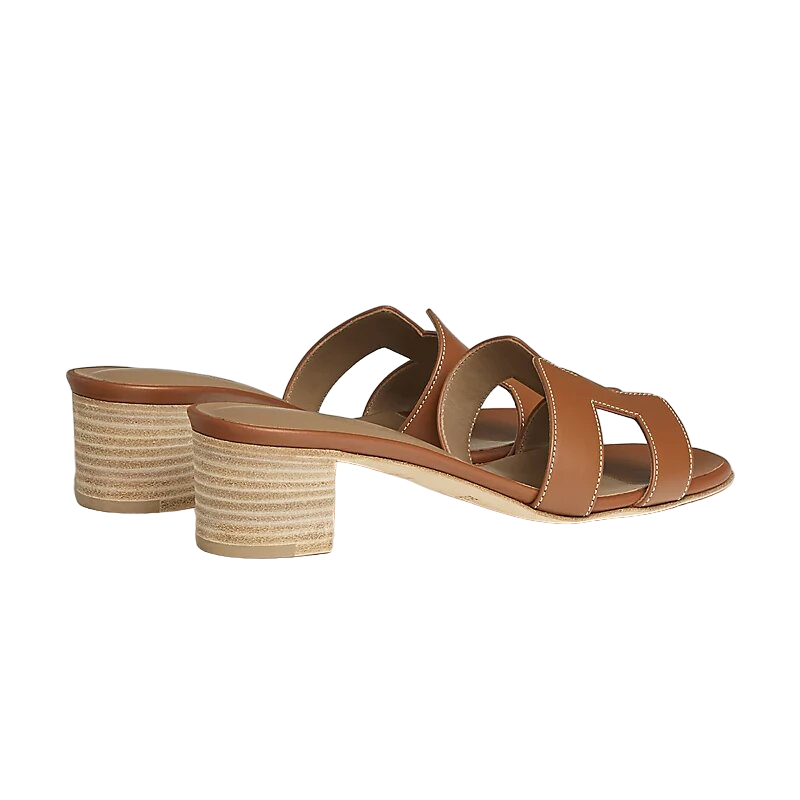 HERMES Women’s Oran Heels – Brown | Elegant Heeled Sandals