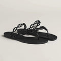 HERMES Women’s Island Sandal – Black | Elegant & Casual Sandals