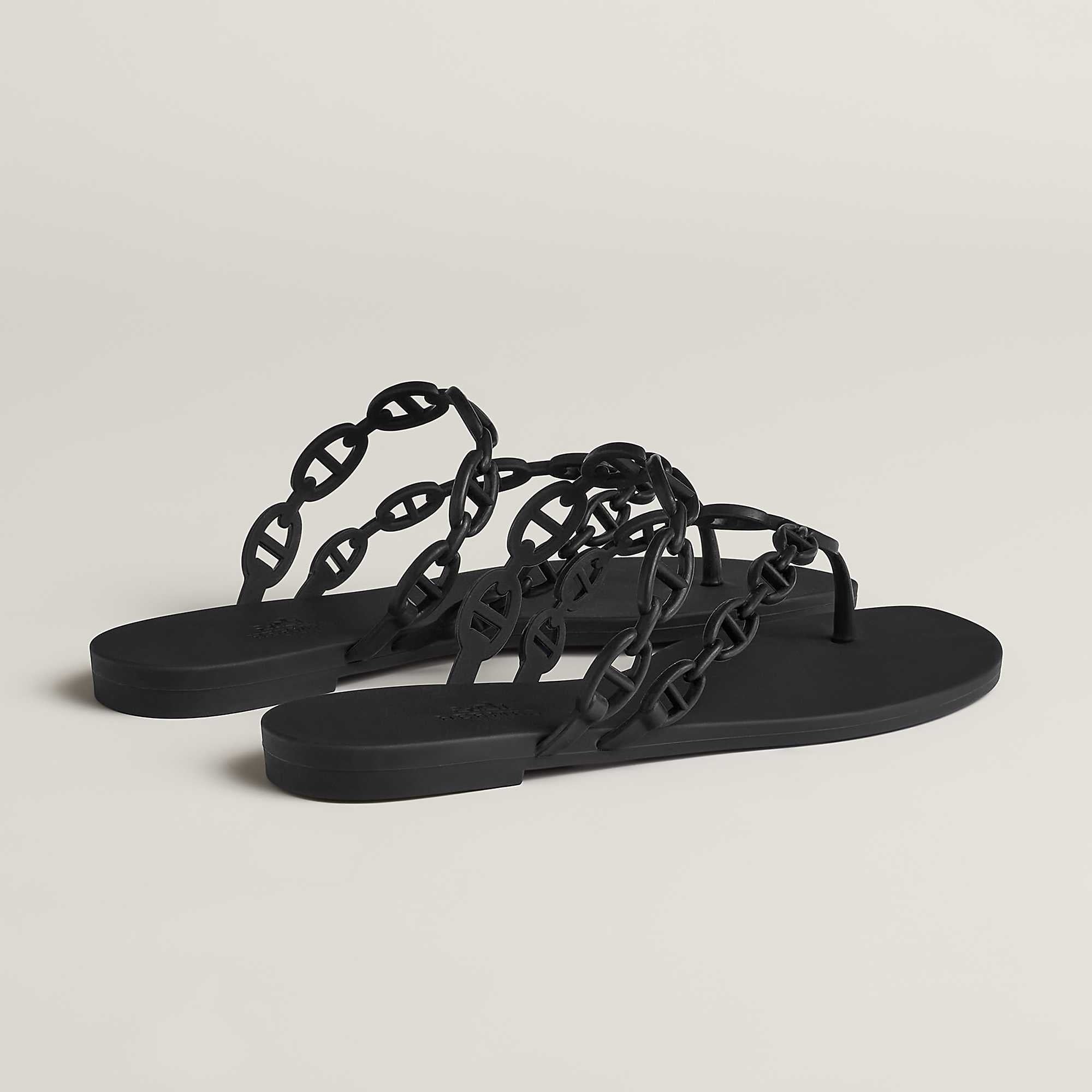 HERMES Women’s Island Sandal – Black | Elegant & Casual Sandals