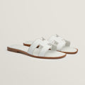 HERMES Women’s Oran Sandal – White | Iconic & Elegant Sandals