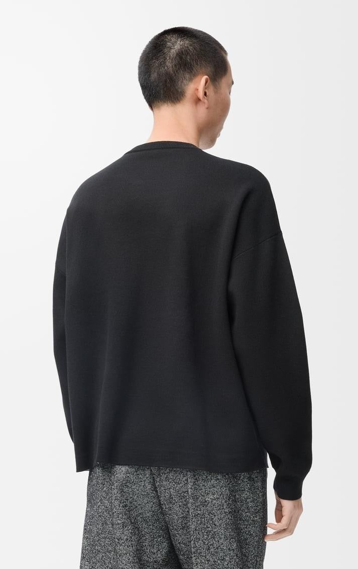 LOEWE Men’s Anagram Pocket Sweater – Black