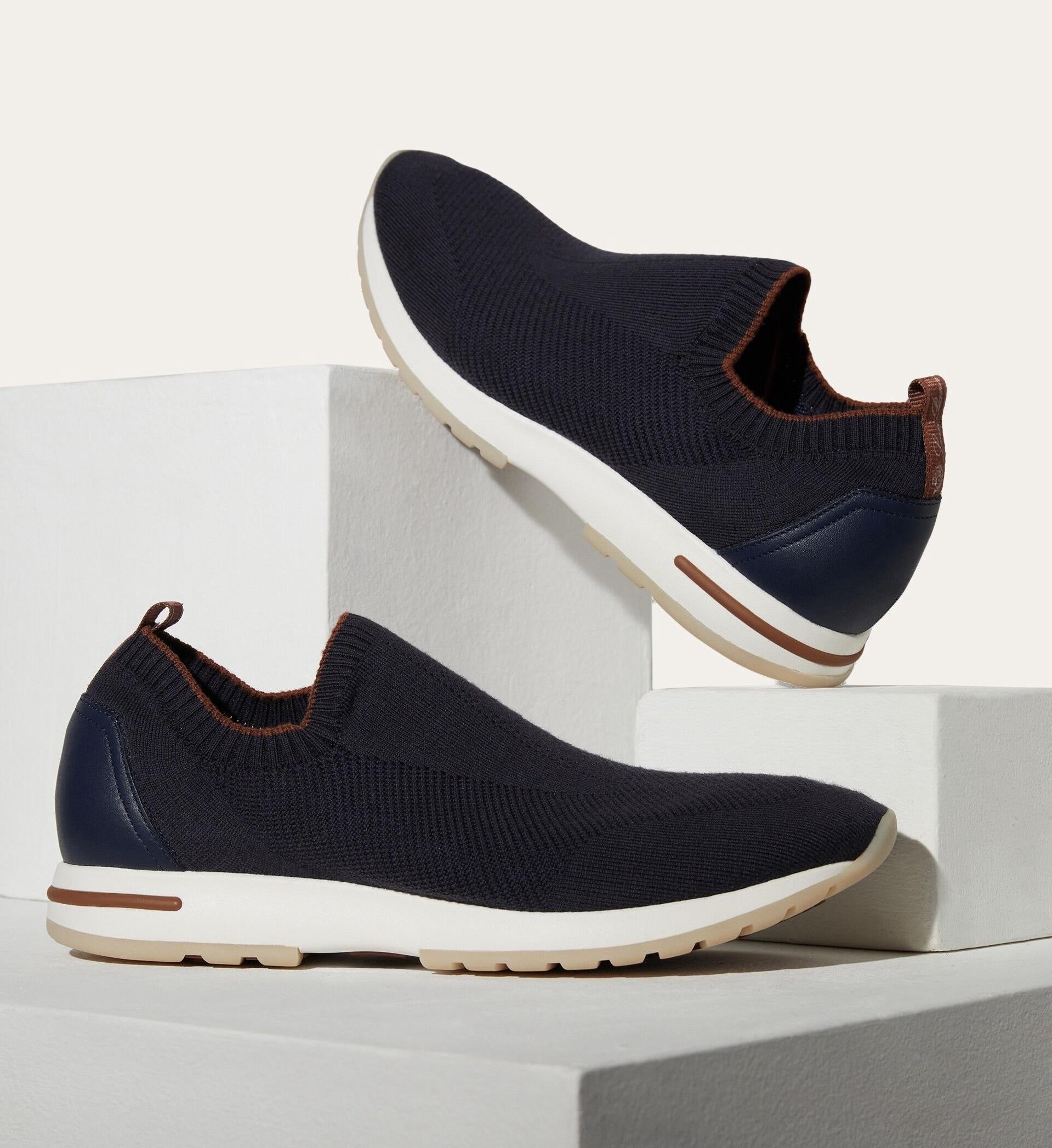 Loro Piana Men’s Flexy Walk Shoes – Dark Blue