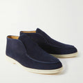 Loro Piana Open Walk Suede Ankle Boot – Navy Blue