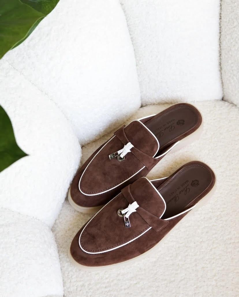 Loro Piana Women’s Babouche Walk Loafer – Brown