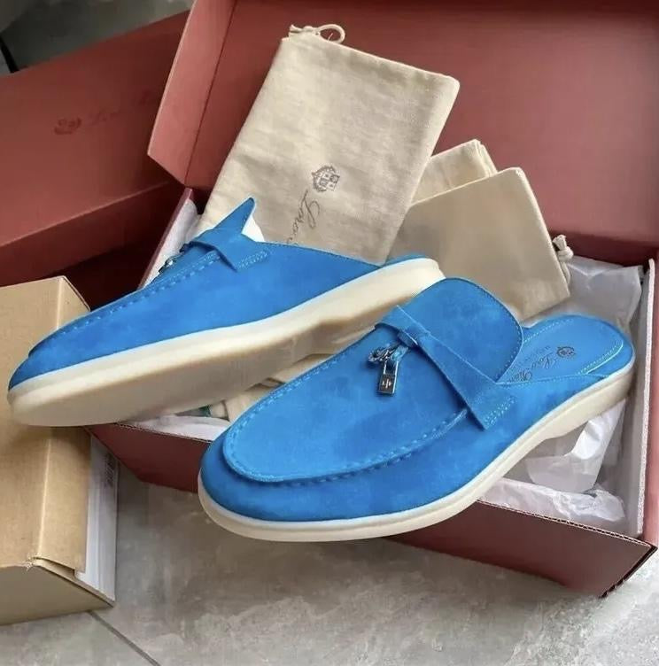 Loro Piana Women’s Babouche Walk Loafer – Royal Blue