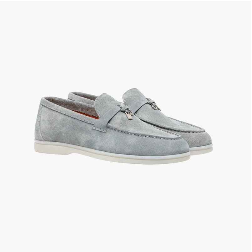 Loro Piana Women’s Summer Charms Walk Loafer – Beige Grey