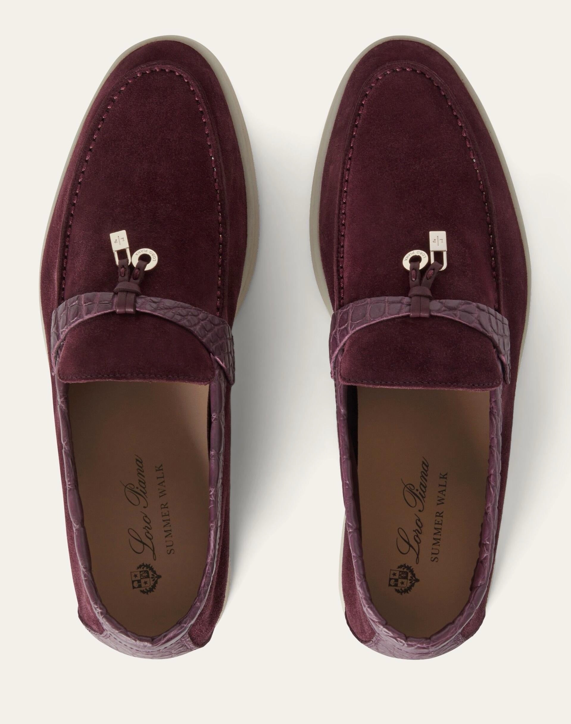 Loro Piana Women’s Summer Charms Walk Loafer – Wine Red