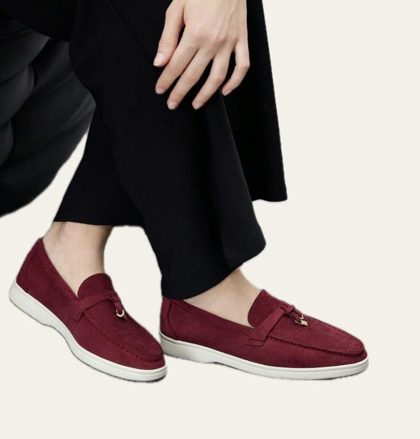 Loro Piana Women’s Summer Charms Walk Loafer – Red