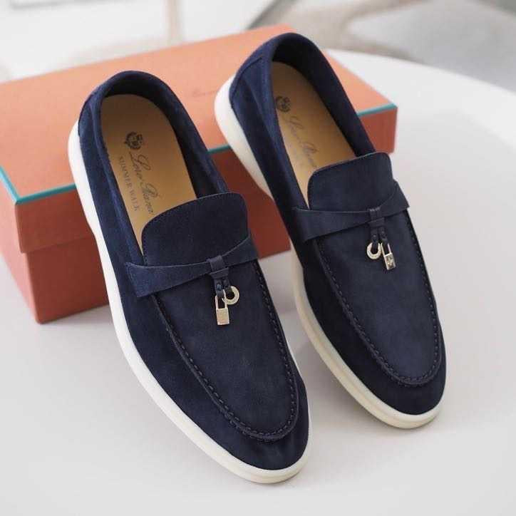 Loro Piana Women’s Summer Charms Walk Loafer – Dark Blue