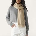 LORO PIANA Cashmere Scarf – Beige | Luxury Soft Winter Scarf
