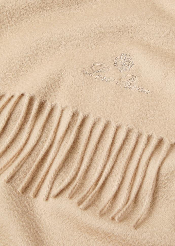 LORO PIANA Cashmere Scarf – Beige | Luxury Soft Winter Scarf